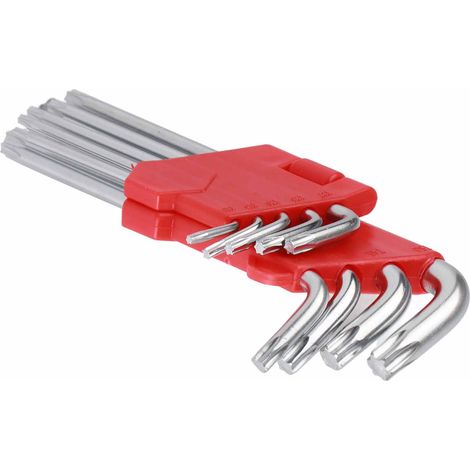 9-teiliges Sechskantschlüssel-Set mit Sternschlüssel, CRV-Langarm-Metallschlüsseln und Werkzeugset für Wartungs- und Reparaturarbeiten (1/5)