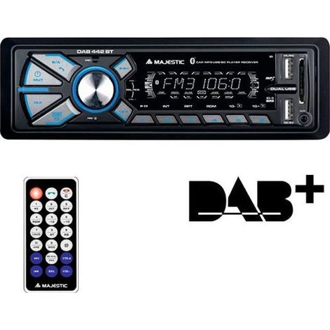 New Majestic DAB-442 BT receptor multimedia para coche Negro 180 W Bluetooth
