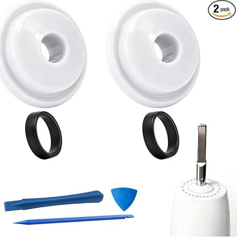 Lot de 2 joints d'étanchéité en caoutchouc pour brosse à dents électrique compatible avec brosse à dents électrique, joint de rechange avec outil de réparation, joint étanche (1/2)