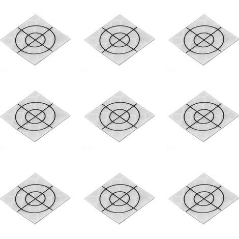 100 patchs réfléchissants autocollants en résine pour stations totales (2 x 2 cm) (1/5)