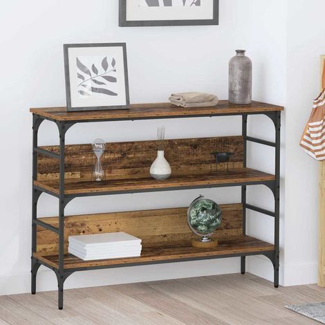 Konsolentisch mit Regal Altholz 100 x 32 x 75 cm Holzwerkstoff vidaXL (1/5)