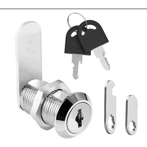 CSPARKV 1PCS Security Lock for Mailbox Barrel, Cam Lock for Cabinet Drawer, Toolbox, Cupboard Door Locks with Keys, Furniture Locker Lock 20mm