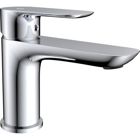 Grifo de lavabo con mezclador monomando Cassio Cromo caño bajo (1/2)