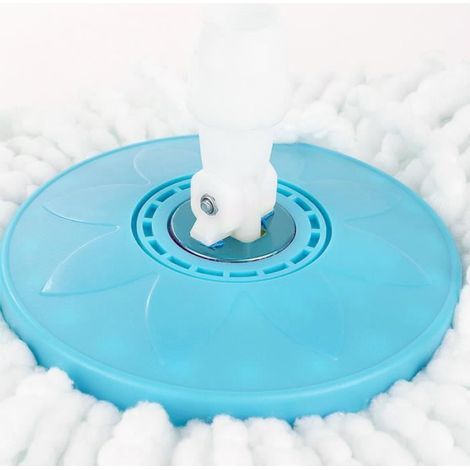 LUXS Mop,Serpillière,Balai à franges avec Deux têtes en Microfibre + Seau-Essoreur Blue (1/3)