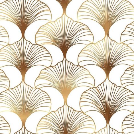 Papier Peint Blanc Avec Fleur Dorée Ginkgo 44.5Cmx200Cm Vinyle Adhesif Meuble Or Motif Stickers Papier Peint Adhesif Mural P[BI34] (1/5)