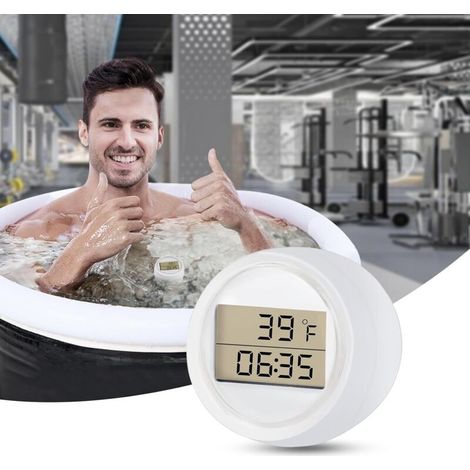 Eisbad-Thermometer mit Timer, schwimmendes Thermometer für Eisbäder, wasserdicht (IP67), Kältethermometer und Timer, Zubehör für Eisbäder - Crezuo