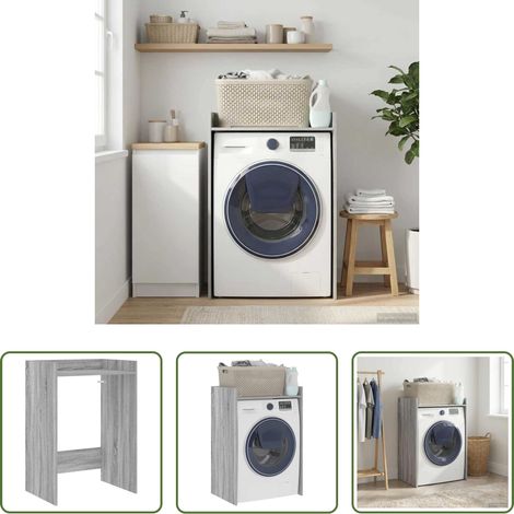 Armoire lave-linge - Armoire pour machine à laver Gris Sonoma 67,5 x 48 x 97 cm (1/5)