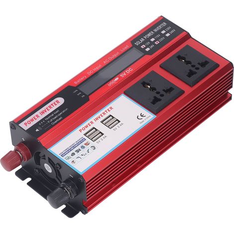 Onduleur Solaire 500W Certifié pour Voiture, 4 Ports USB + 2 Prises Universelles, Convertisseur DC12V vers AC220V (1/5)