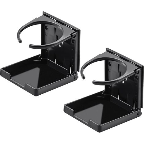 2 Pièces Porte Gobelet Voiture, Porte Boisson Voiture Pliable pour Voiture Truck Boat Van - 98 mm, Noir (1/5)