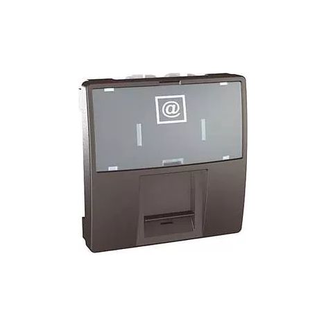 Schneider MGU3.417.12 RJ45-Steckdose, graphitfarben, Unica, Klasse 3, Multimedia, 2 Module