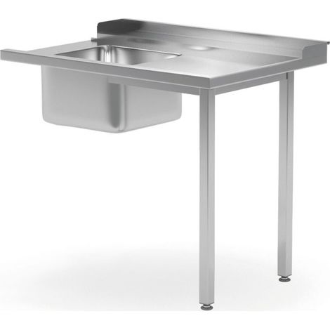 Table de chargement pour lave-vaisselle avec évier - 699x1199xH947 mm - Ref 231791 - Hendi