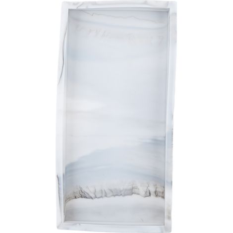 Plateau de rangement en silicone pour maquillage et salle de bain, plateau organisateur marbre pour dressing et cuisine, petite taille, gel de silice (1/5)