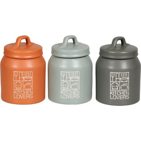 1 Pezzo Barattolo da Cucina in Ceramica Collezione Dune 900 cc 3 Colori (1/3)