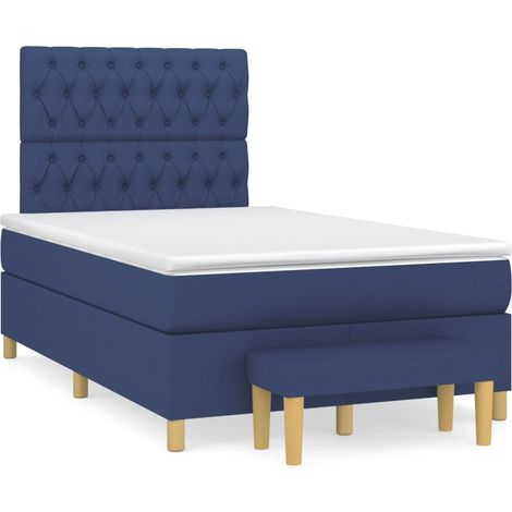 Maison Exclusive - Giroletto a Molle con Materasso Blu 120x200 cm in Tessuto (1/5)