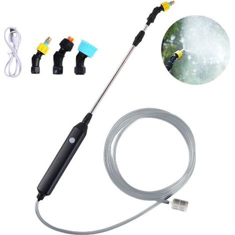 Pulverisateur de Jardin Electrique, Electrique Toiture、Pulverisateur Lance Telescopique, Pulverisateur a Pression avec 3 Buses et Tuyaux de 5M pour Arrosage, Désherbage et Lavage de Voiture , (1/5)