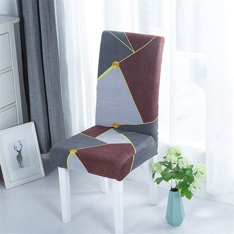 Stuhlhusse, Patchwork-Muster, waschbar, dehnbar, Hochzeitsdekoration, Hotel, Restaurant, Stil D (1/4)