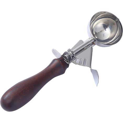 Cuchara Para Helado - Acero Inoxidable 304 - Mango De Madera - Ideal Para Postres Y Cocina Creativa - 1 Unidad (1/5)