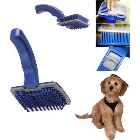 SPAZZOLA CARDATORE PETTINE ANIMALI CANE GATTO TOELETTATURA AUTO PULIZIA MORBIDA