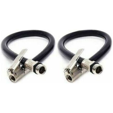 Tuyau de gonflage pour pneus automobile – Lot de 2 pièces en caoutchouc noir haute résistance, compatible avec toutes pompes et manomètres (1/4)
