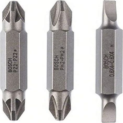 Embout de Tournevis Doubles, pour S0.6x4/PH2 PZ2, 45mm, Lot de 3 (1/4)