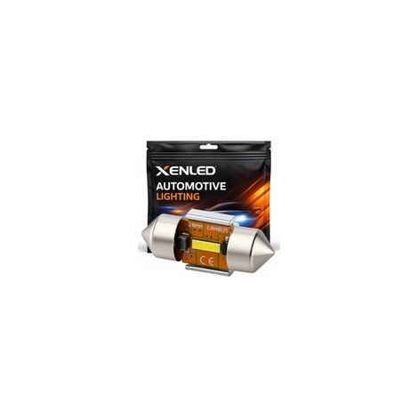 1x Ampoule Navette LED XENLED CANBUS 5500K 550Lms 12V C3W 28mm (1/5)