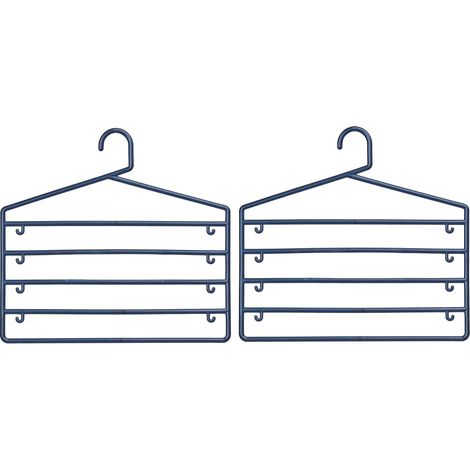 Premier Housewares Indigo Plastic Trouser Organiser - Set of 2 (1/2)