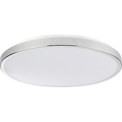 Plafonnier LED Polux KERN 24W 4000K blanc chromé 39cm (1/5)