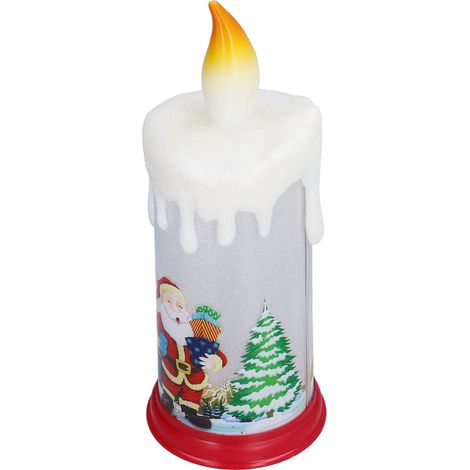 Bougies de Noël sans flamme LED, imitation flamme, Père Noël, veilleuse décorative pour Noël, type C, pour personnes âgées (1/5)