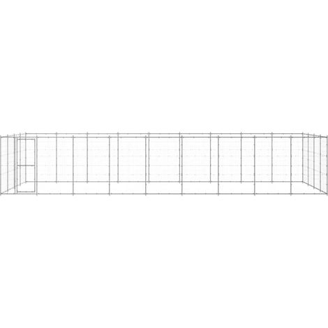 Maison Exclusive - Perrera de exterior de acero galvanizado 43,56 (1/5)