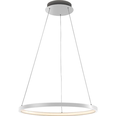 Zerum Suspension Led 25W 3000K Blanc - Lampe Annulaire En Aluminium Ip20 Design Minimal Pour Les Environnements Modernes - Groupe Rossini (1/5)