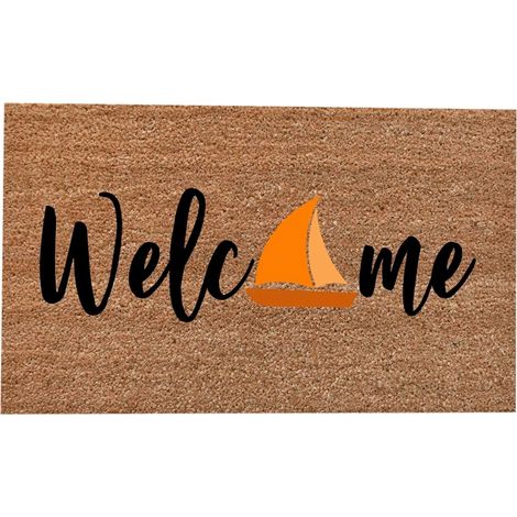 Tapis D'Entrée - 40 x 60 cm - Dos Antidérapant - Absorbant Eau et Poussière - Pour Porte d'Entrée Intérieure ou Extérieure - 1 Pièce (1/4)