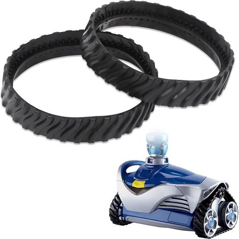 2 chenilles adaptables pour Zodiac MX6 MX8 MX9, pneus de Robot Nettoyeur Piscine Baracuda R0526100 (1/4)