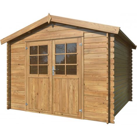 Casetta in legno Rita 300x300 cm impregnato autoclave pareti 28 mm – Esterni da Vivere (1/5)