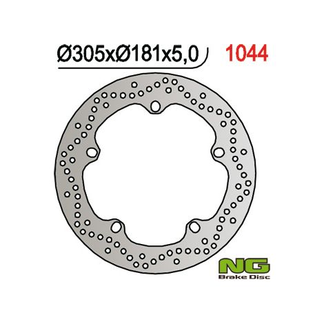 Disco freno anteriore NG per BMW R 850GS '99-'07/1100GS '94-'01/1150/1200GS '04-'18, F750 GS '18-'22, F850 GS '19-'22, R1250GS '19-'22, R1300GS '22 (305X181X4.8)