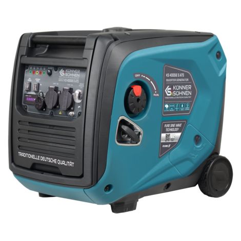 Könner & Söhnen – Groupe électrogène inverter 4000W – Système ATS intégré – Courant sinusoïdal 230V – Boîtier insonorisé 66 dB – Économie de carburant jusqu'à 50% (1/7)