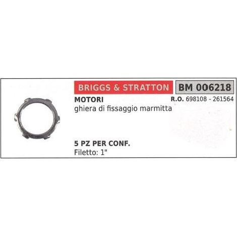 Anillo de fijación B&S silenciador cortacésped cortacéspedes 006218