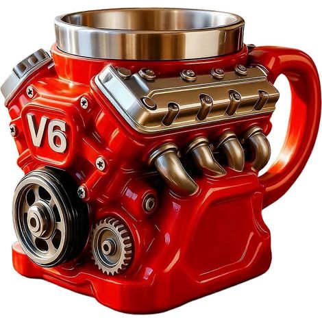 Mug de voyage isotherme sur le thème de l'automobile, capacité de 300 ml, poignée ergonomique en forme de C. (1/5)