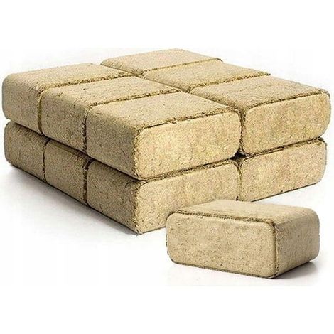 Bricchette di foglie ecologiche RUF 10kg in cubetti, potere calorifico 18 MJ/kg