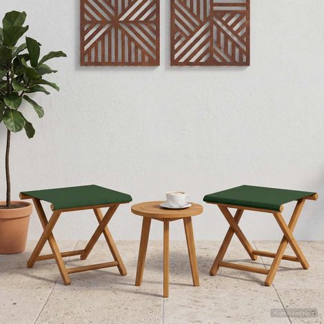 vidaXL Lettino 2 pcs Legno di Eucalipto Massello Verde (1/5)