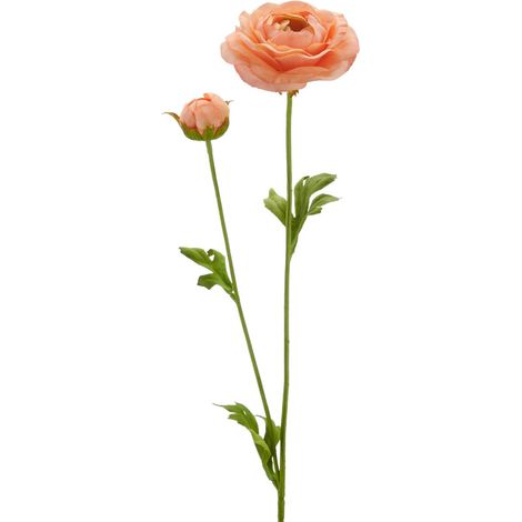 GASPER Ranunkel Lachsorange Ø 8,5 cm 63 cm - Kunstblumen (1/2)