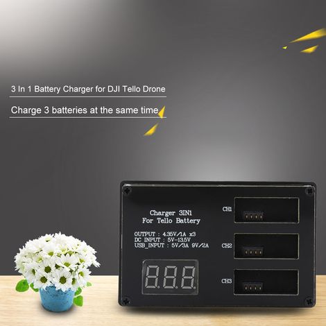 Station de charge intelligente 3 en 1 pour drone DJI Tello (1/5)