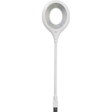 Sprachgesteuerte LED-Schreibtischleuchte für Videokonferenzen, LED-Ringlicht, USB-Anschluss für Laptops