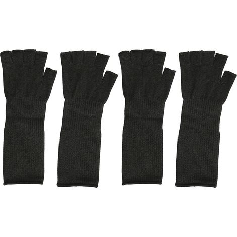 Lot de 2 paires de manchons de sécurité anti-coupures, 5 niveaux de protection contre les éraflures, manchons de protection des bras avec ouvertures pour les doigts, taille M, longueur 40 cm / 15,75 p (1/5)