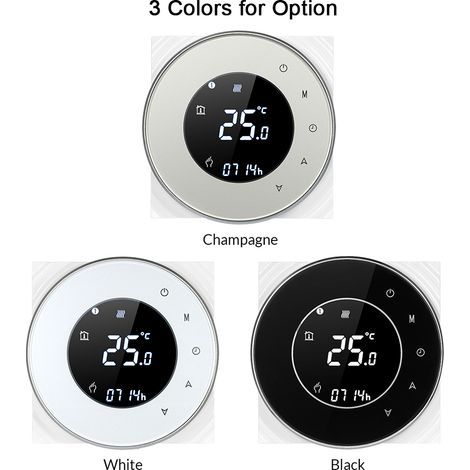 Termostato intelligente Wi-Fi 95-240V, regolatore di temperatura per riscaldamento elettrico programmabile, controllo vocale tramite app, termoregolatore compatibile con Amazon. (1/5)