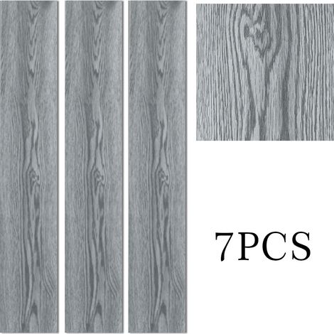 Grey Rustic Style Wood Plank PVC Laminate Flooring, 1 Square (1/5)