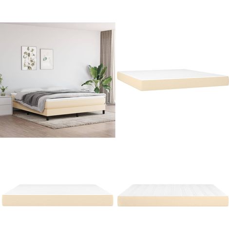 Matelas de lit à ressorts ensachés Crème 180x200x20 cm Tissu - Matelas À Ressorts Ensachés - Matelas Crème - Matelas Double - Literie - Sommier - Home & Living