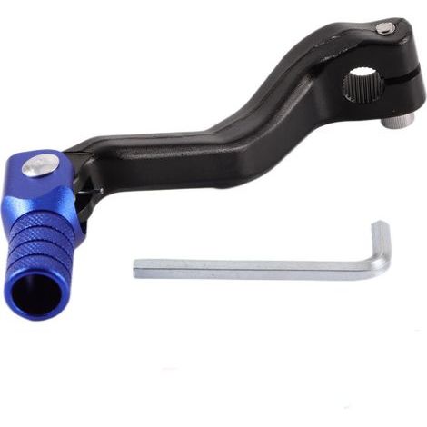Verstellbarer Schalthebel aus Aluminiumlegierung für Huayang/Bosuer/Guizun/CB250 Offroad-Motorräder (schwarze Stange, blauer Kopf, CNC-gefräste Teile). (1/4)