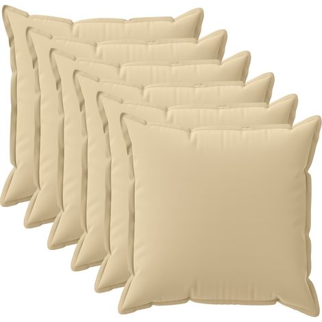 Funda de almohada 6 uds. HOUTEN Beige 50 x 50 cm Poliéster vidaXL (1/5)