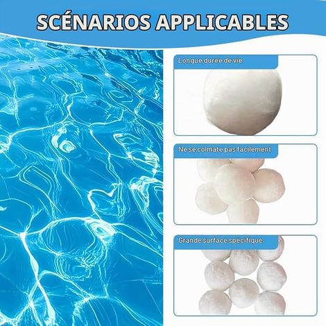 Reused Pool Filter Balls Filter Balls Pool Cleaner Alternative Sand Filtering Sand Suitable Various Filter Systems (1/4)