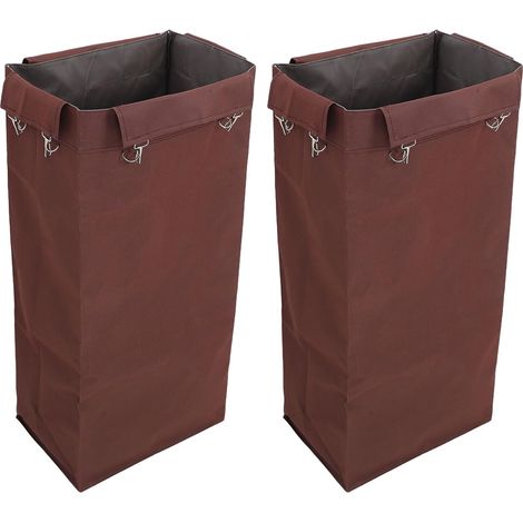 Paquet Chariot Amovible Grosse Capacité en Toile Épaisse Boucles Métalliques, Compartiments Séparés, Étanche, pour Service en Couloir et Entretien (1/5)